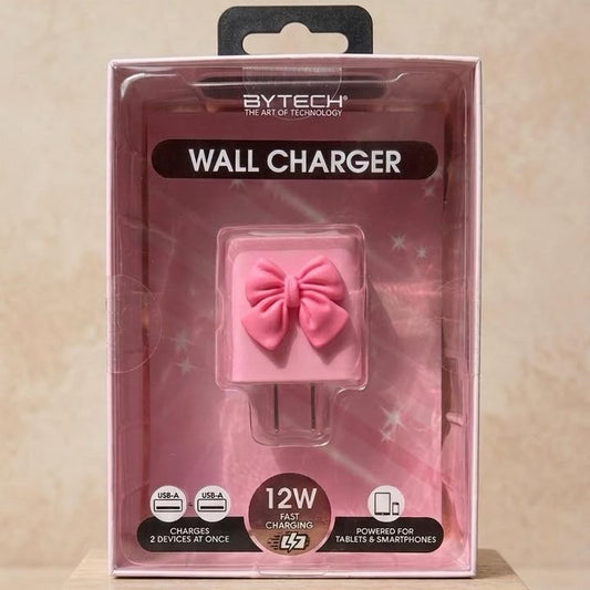 CAJITA PARA CARGAR TELEFONO CON LAZO ROSADO