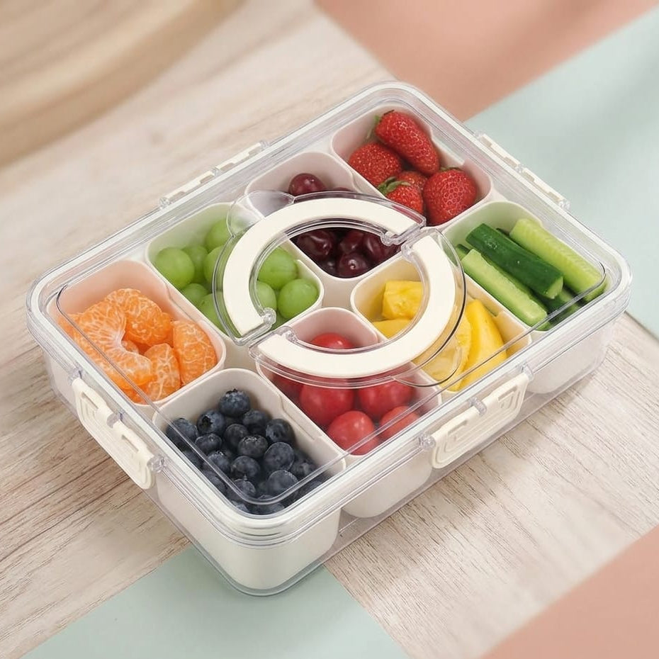 CONTENEDOR MULTIFUNCIONAL 8 CAVIDADES SNACKS