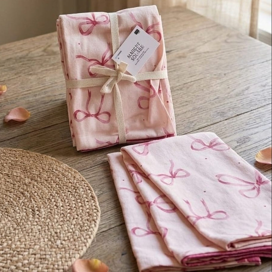 SET DE 2 PAÑOS PEQUEÑOS DE COCINA CON LAZOS