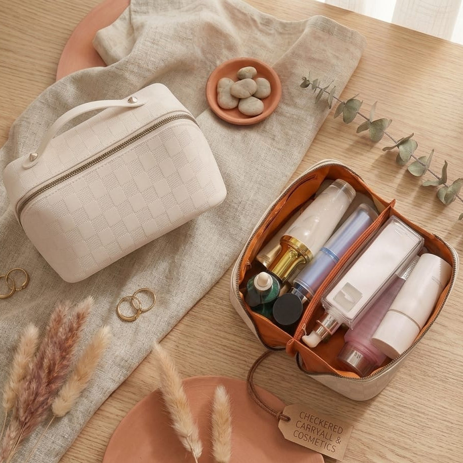 BOLSO ORGANIZADOR VIAJERO NUDE CON CIERRE DORADO - AMAZON